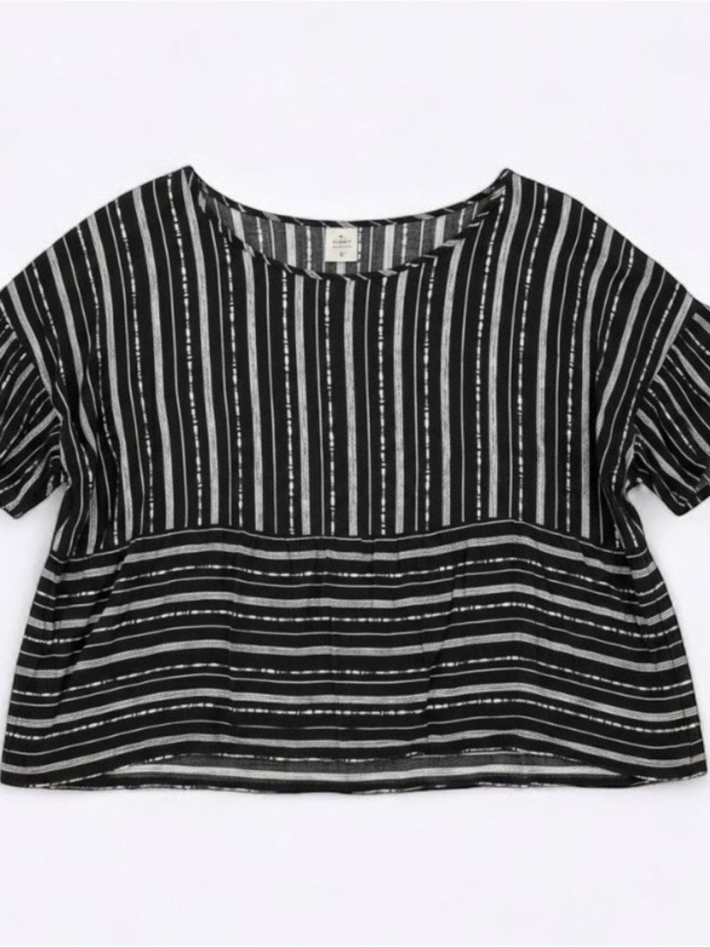 Paper Crane Black Striped Blouse Womens Medium